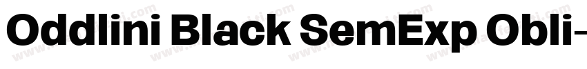 Oddlini Black SemExp Obli字体转换